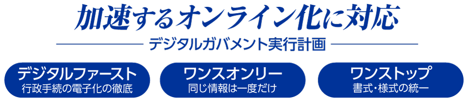 加速するオンライン化に対応デジタルガバメント実行計画